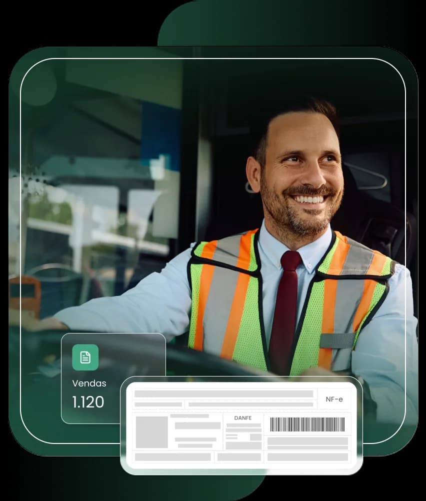 Funcionário realizando a gestão comercial pelo sistema da EGS