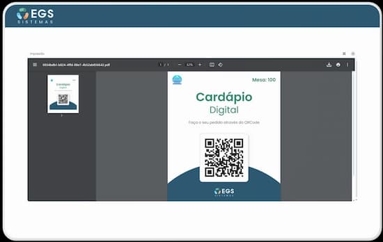 Configuração do QR Code para pedidos na mesa