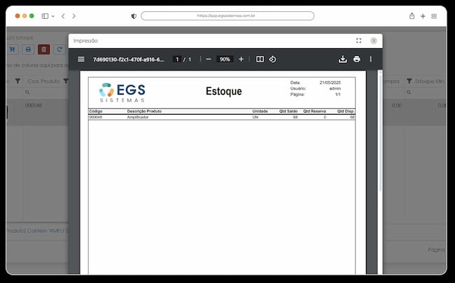 Sistema para Gestão de Estoque