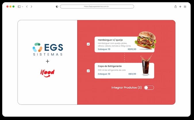 Tela de Integração iFood