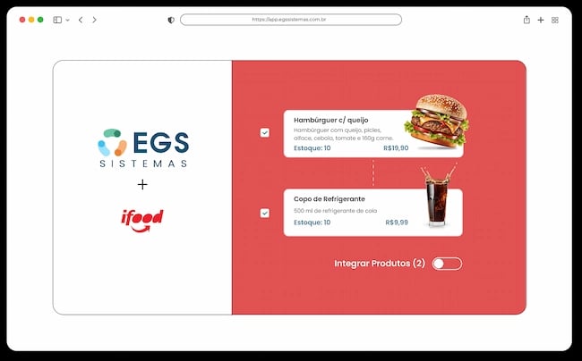 Tela de Integração iFood