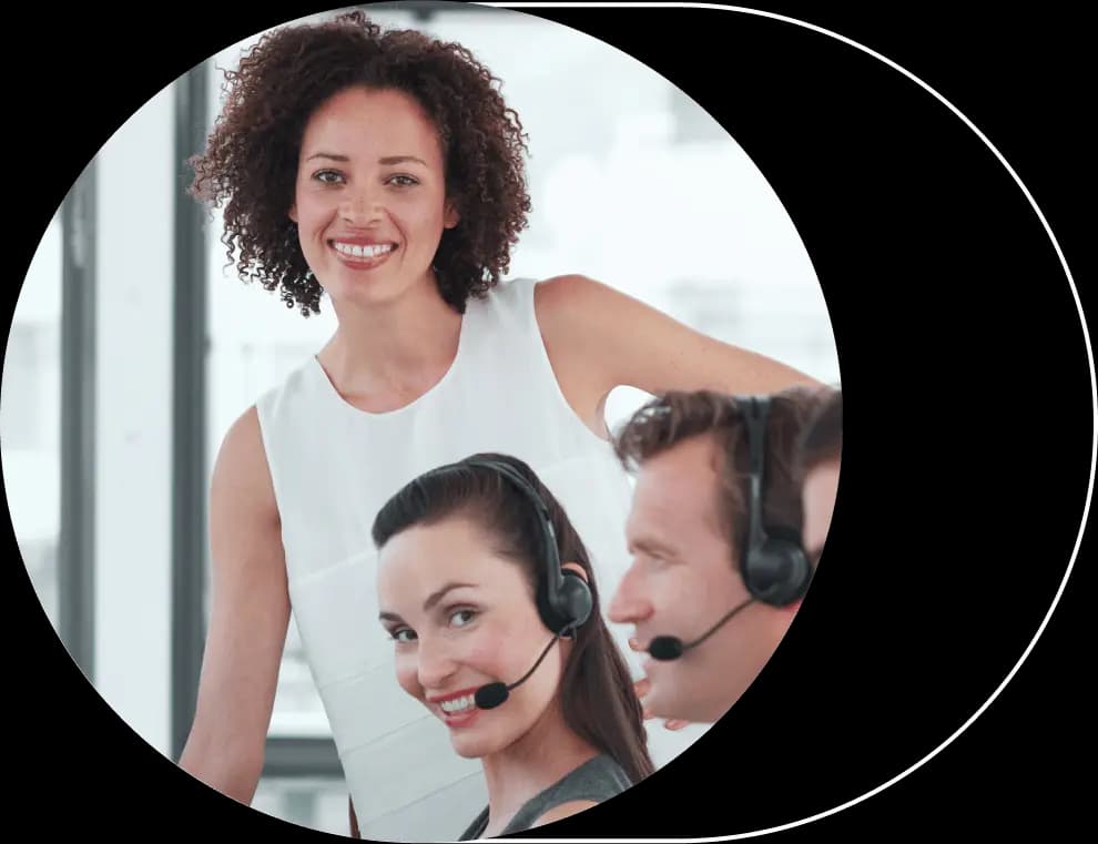 Equipe de suporte premium em ação