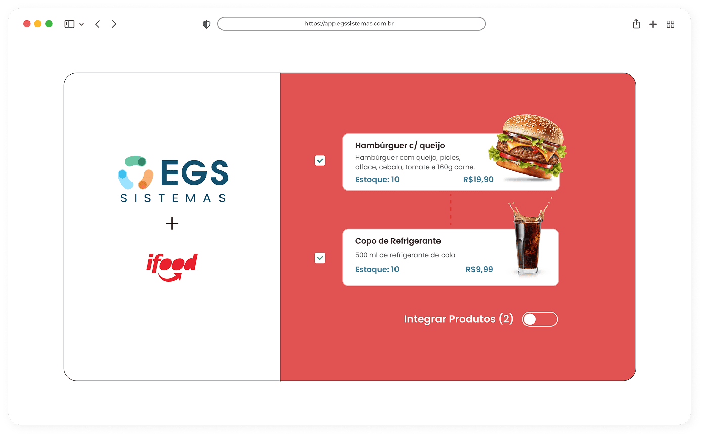 Tela de Integração iFood