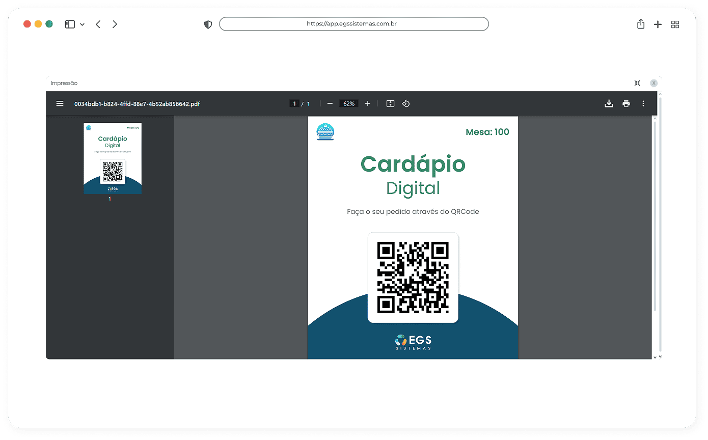 Pedido por QR Code 
